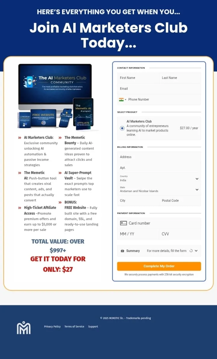  Super Affiliate System Checkout Page